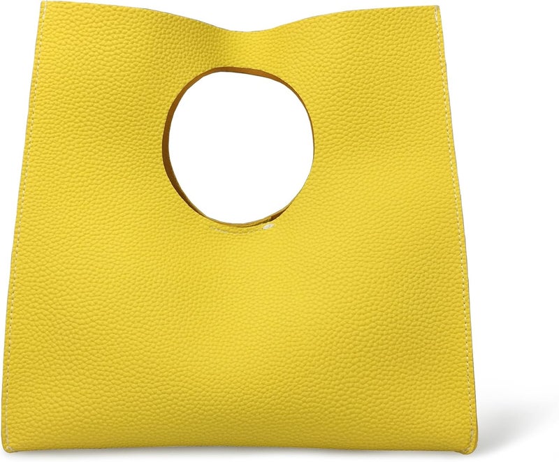 Hoxis Vintage Minimalist Style Soft Pu Leather Handbag Clutch Small Tote - Image 1